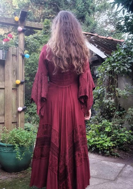 Belladonna Maxi Dress in Cottage Witch Toile Print