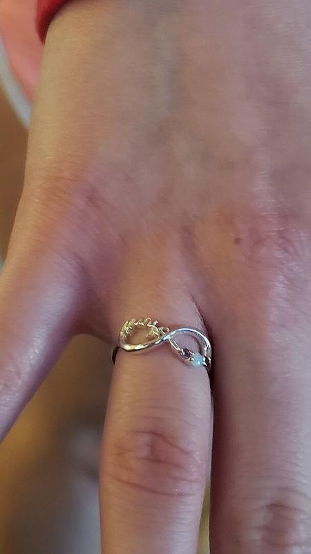 Sterling Silver Aunt's Infinite Love Ring with Stones | Jewlr