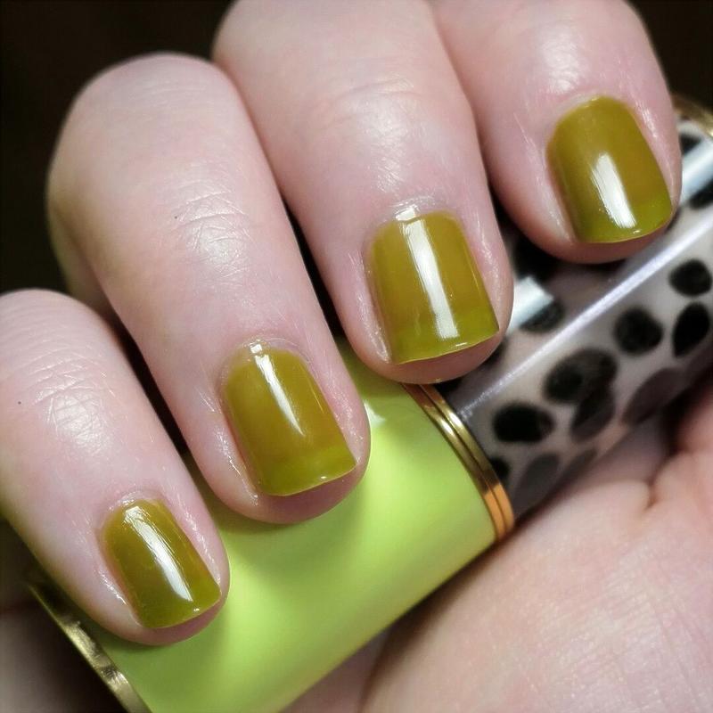 Crocodile Moss Green Jelly Nail Polish - Cirque Colors Olive Jelly