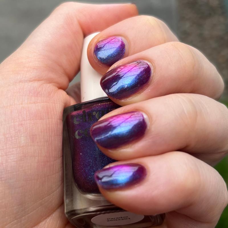 Dark Purple Magnetic Multichrome Nail Polish - Cirque Colors Paradox