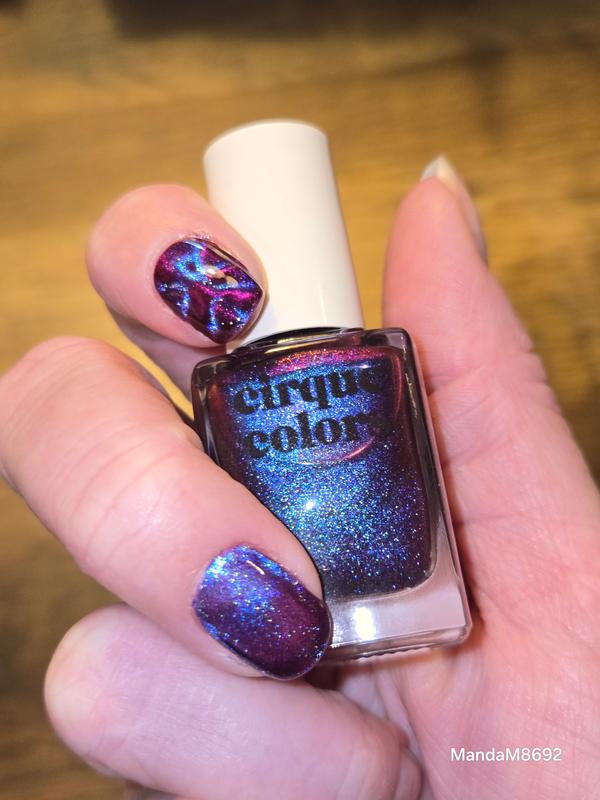 Dark Purple Magnetic Multichrome Nail Polish - Cirque Colors Paradox