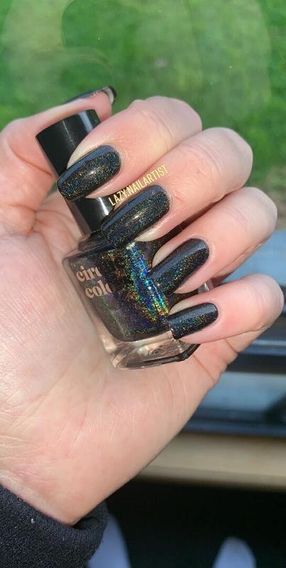 Black Linear Holographic Nail Polish - Cirque Colors Alter Ego