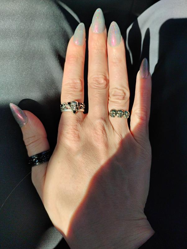 Blue Gray Shimmergraphic Nail Polish - Cirque Colors Raincheck