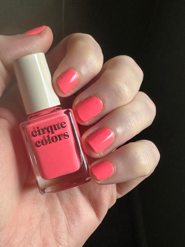Neon UV Black Light Reactive Coral-Pink Crème Nail Polish - Cirque