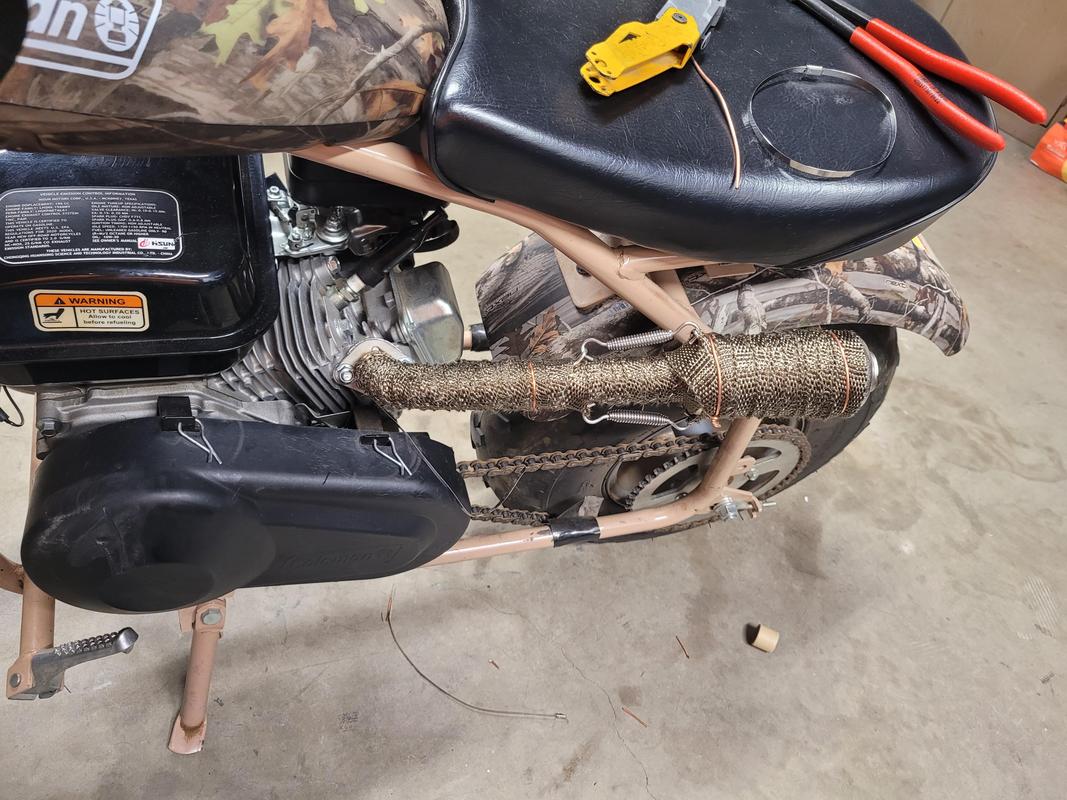 coleman mini bike exhaust cooling MGWILL Upgraded with Muffler for CT200U BT200X CT200U-EX 196cc/6.5HP Go Kart and : Automotive Header Support 1 Muffler Header Sleeve JRL, Exhaust with Muffler, for