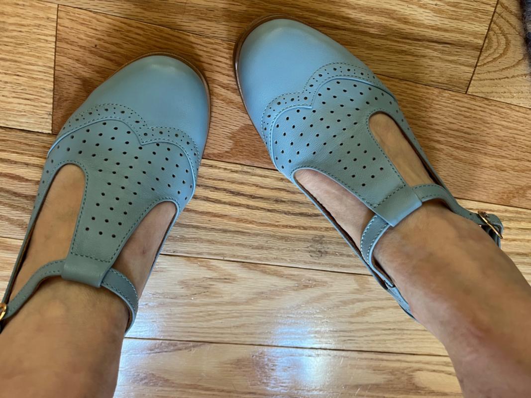 Blue Mary Jane Shoes Womens | Julia Bo - Custom Oxfords