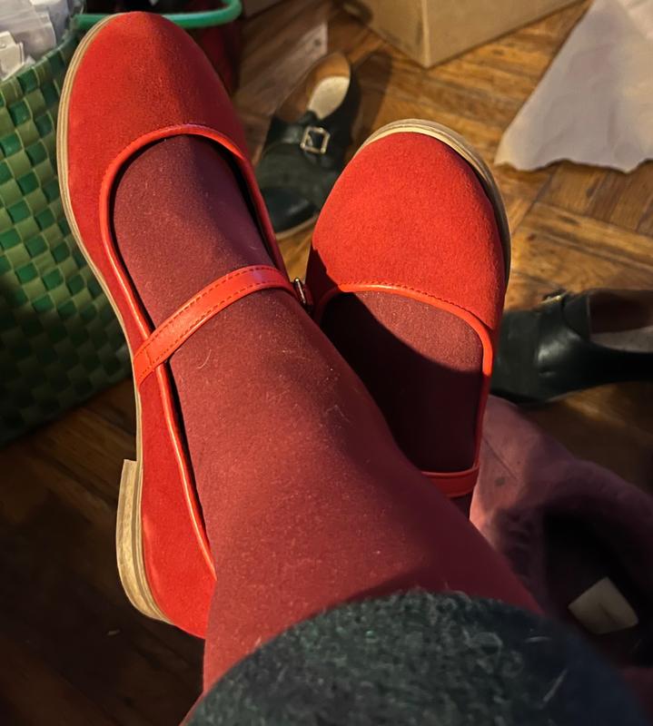 Red Flat Shoes for Women Lily Consciously handcrafted in