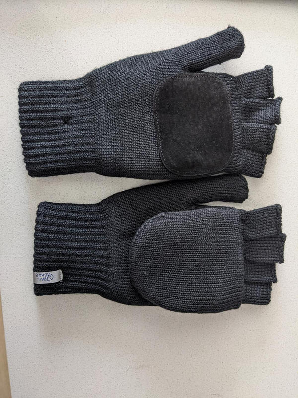 Women's Fingerless Gloves  Merino Knit Convertible Mittens - TrailHeads