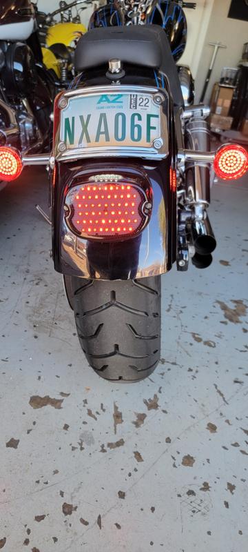 Drag Specialties LED Taillight - Top Tag Light - Smoke