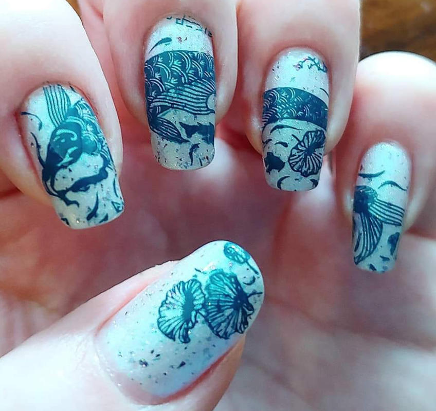 Koi Pond Lunar New Year Nail Stamping Plate | Maniology