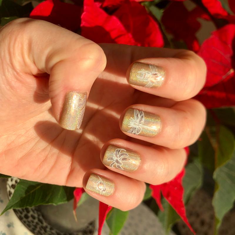 Moth Mosaic Golden Afternoon Nail Stamping Plate | Maniology