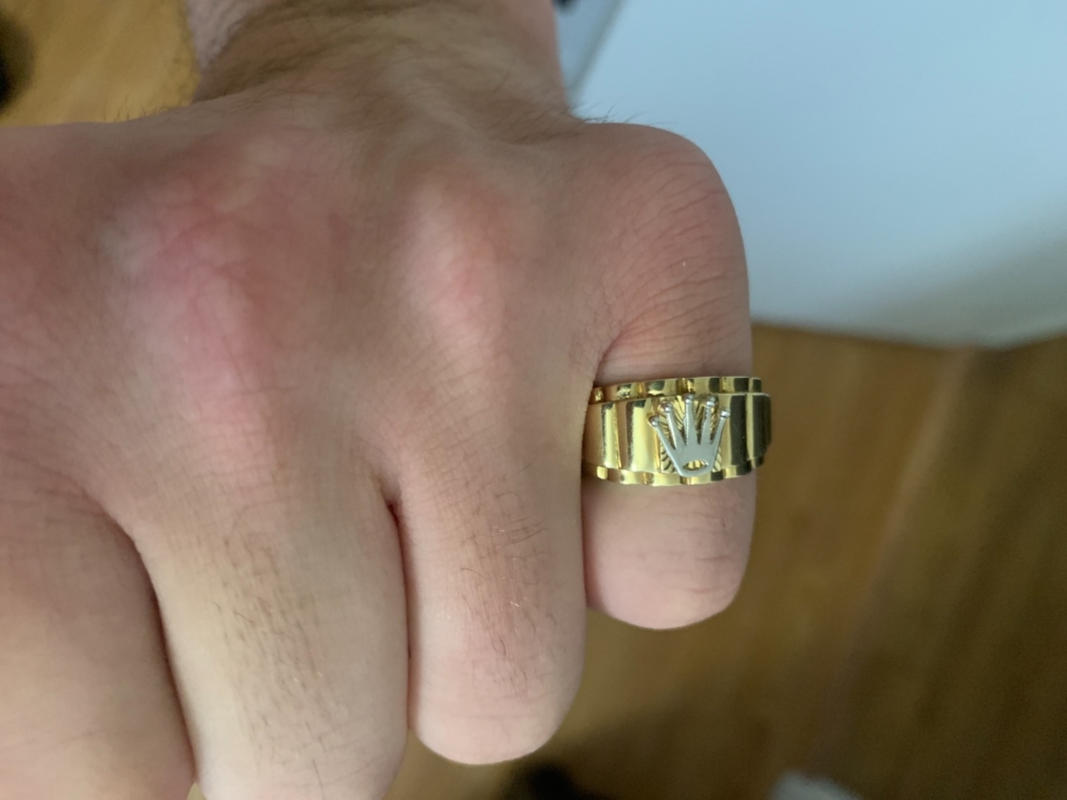 Bague en Or 10K Pyrex H21 Bague Homme Bijoux Medusa