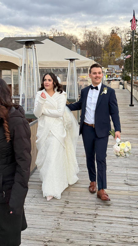 Navy Blue Two Button Suit by Alain Dupetit