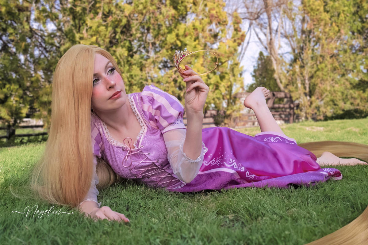 Tangled Ever After Rapunzel Pink Dress Halloween Carnival Suit Cosplay