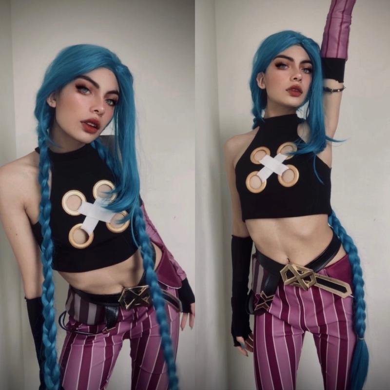 Arcane Jinx Cosplay Casual Leggings, Cosplay Game LOL -  Canada