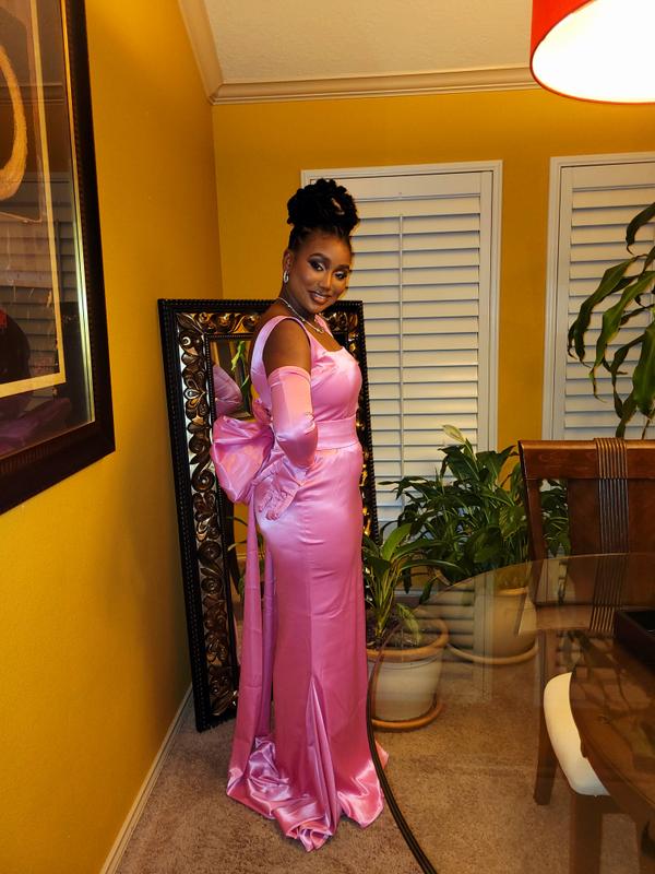pink dress with bow on front Girl Crush Bow Mini Dress