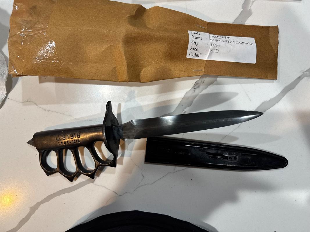 U.S. WWI M1917 Trench Knife with Scabbard - Marked LF&C 1917