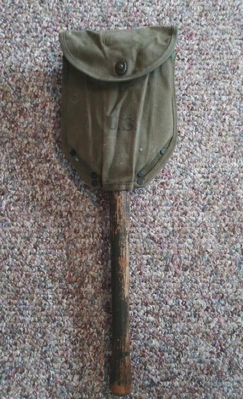 Original U.S. WWII M1943 Entrenching Tool Shovel Canvas Cover