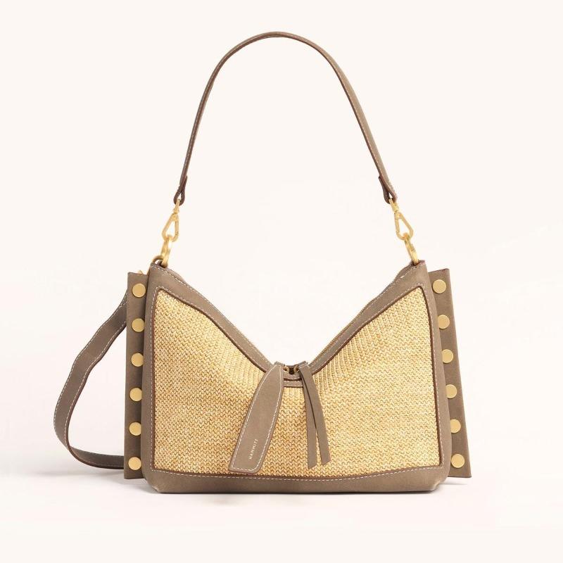 MR. G MED - Pewter Raffia/Brushed Gold - Hammitt