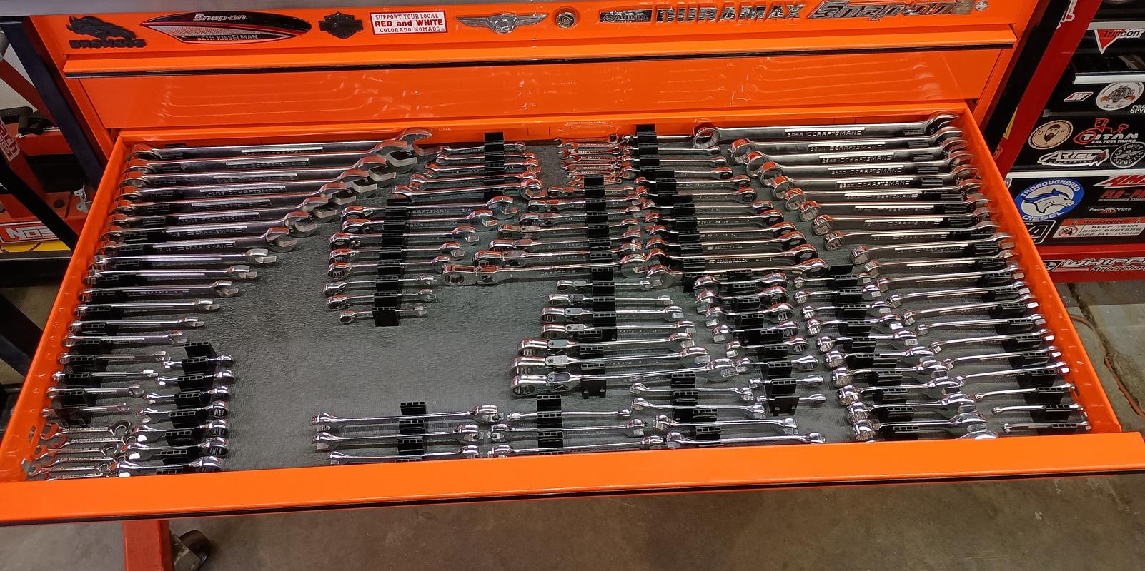 Wrench Holders for 11-Compartment Organizer - Milwaukee / Other Brands  (OEW-11S and OEW-11M)