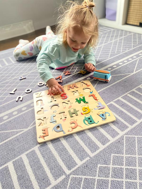 Dino Wooden Alphabet Puzzle Legend Alphabet