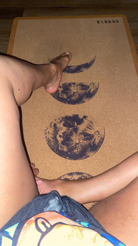 Moon Phases Cork Yoga Mat