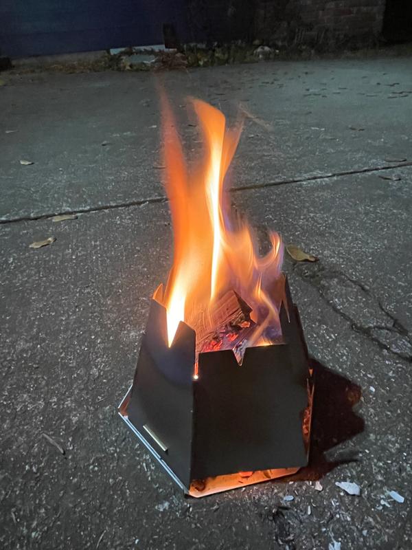 Titanium Hexagon Wood Stove by Vargo Outdoors