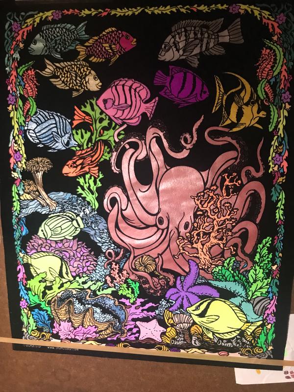 Octopus Den - Velvet Design to Color - Stuff2Color