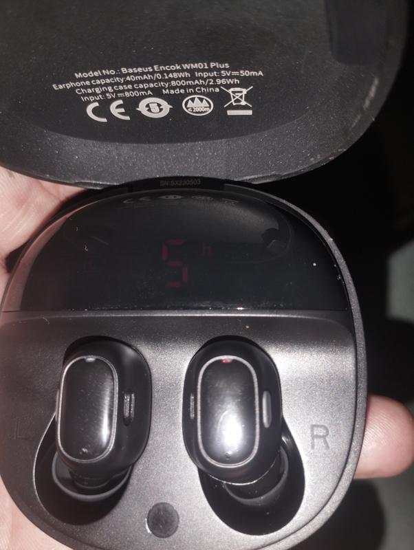 Baseus Encok Wm01 PlusTrue Wireless Earphones - Black