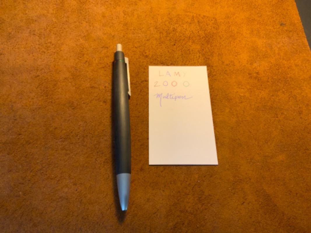 Lamy 2000 Color Brushed Stainless Steel Clip Ballpoint Pen - Main Image