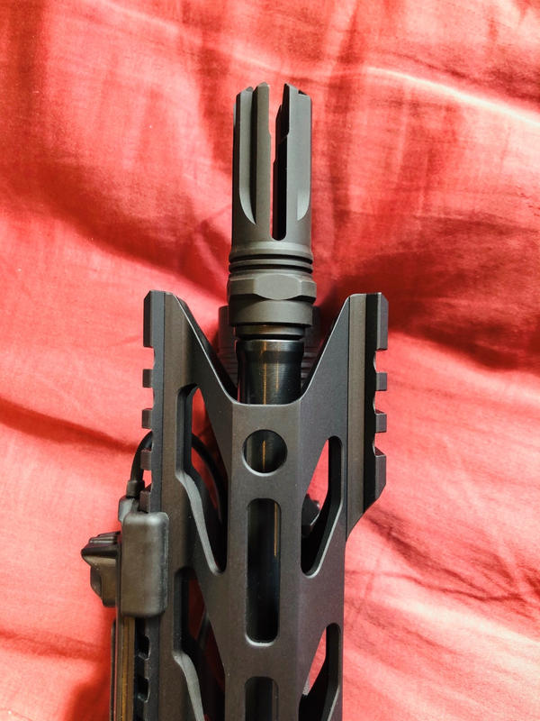 5.56 muzzle brake recessed inside handguard