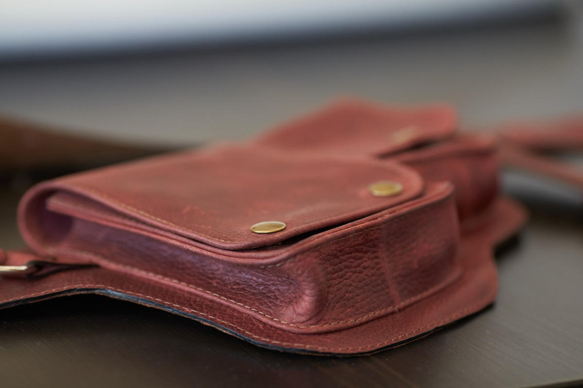 brown hip bag