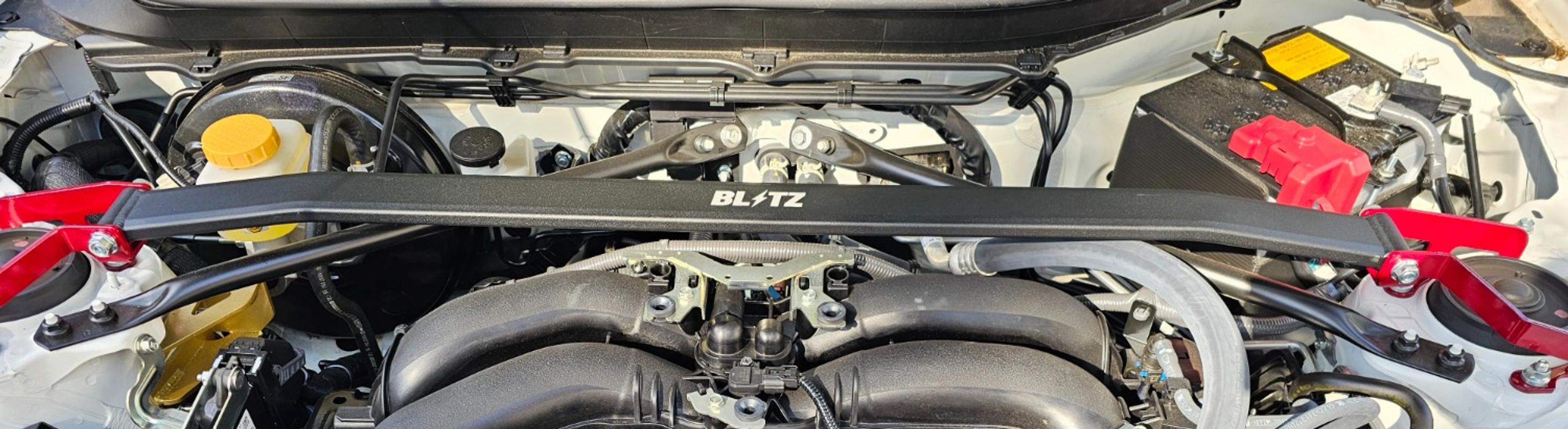 zn6 86 フロントタワーバー　BLITZ BLITZ（ブリッツ） ストラットタワーバー レッド フロント用 86