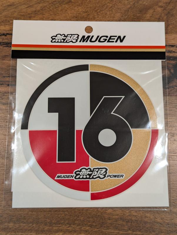 MUGEN STICKER MUGEN 16 FOR 90000-YZ5-312D - Black Hawk Japan
