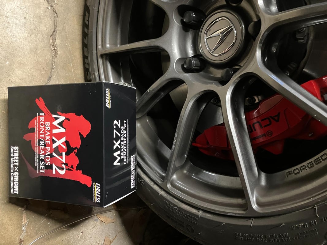 ENDLESS MX72 BRAKE PAD FRONT REAR SET FOR HONDA CIVIC FK8 (TYPE-R