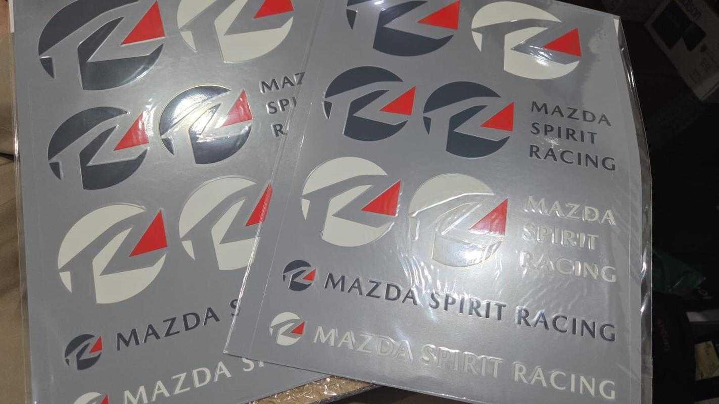 MAZDA SPIRIT RACING COLLECTION LOGO STICKERS BO9668 - Black Hawk Japan