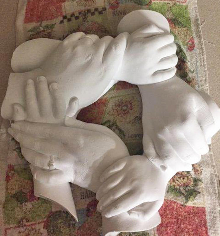 Luna Bean Keepsake Hands Casting KIT - Family Hand Molding | Clasped Group  Hand Sculpture KIT & Molding KIT - Crafts for Adults & Kids DIY (Cast up to