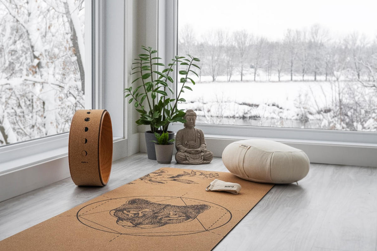 linen crescent meditation cushion - supportive & durable – b, halfmoon US