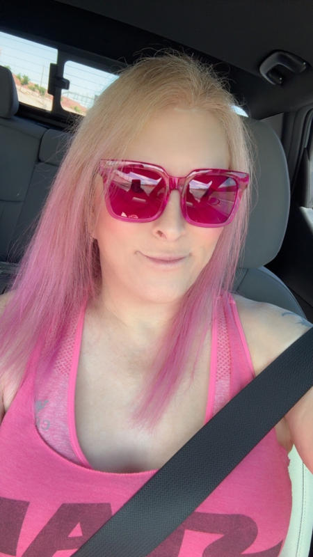 RainbowOPTX Magenta Pink Sunglasses Unit Square Frames Men & Women 