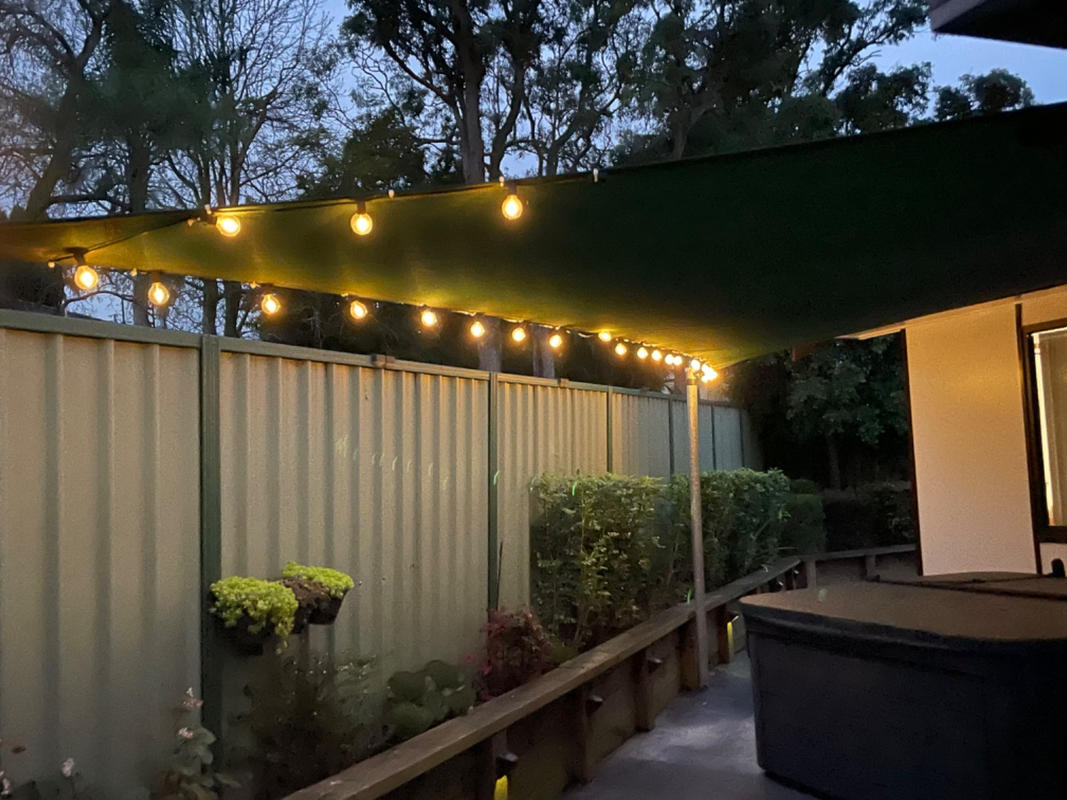 Outdoor Solar Festoon Lights Set Warm White Hoselink