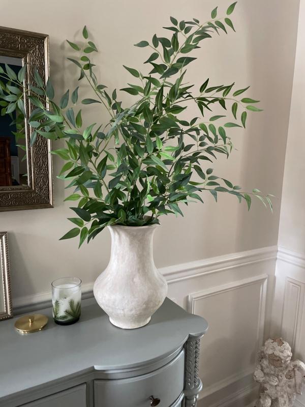 Tall Italian Ruscus Leaf Branch  Fake Leaves & Plants at