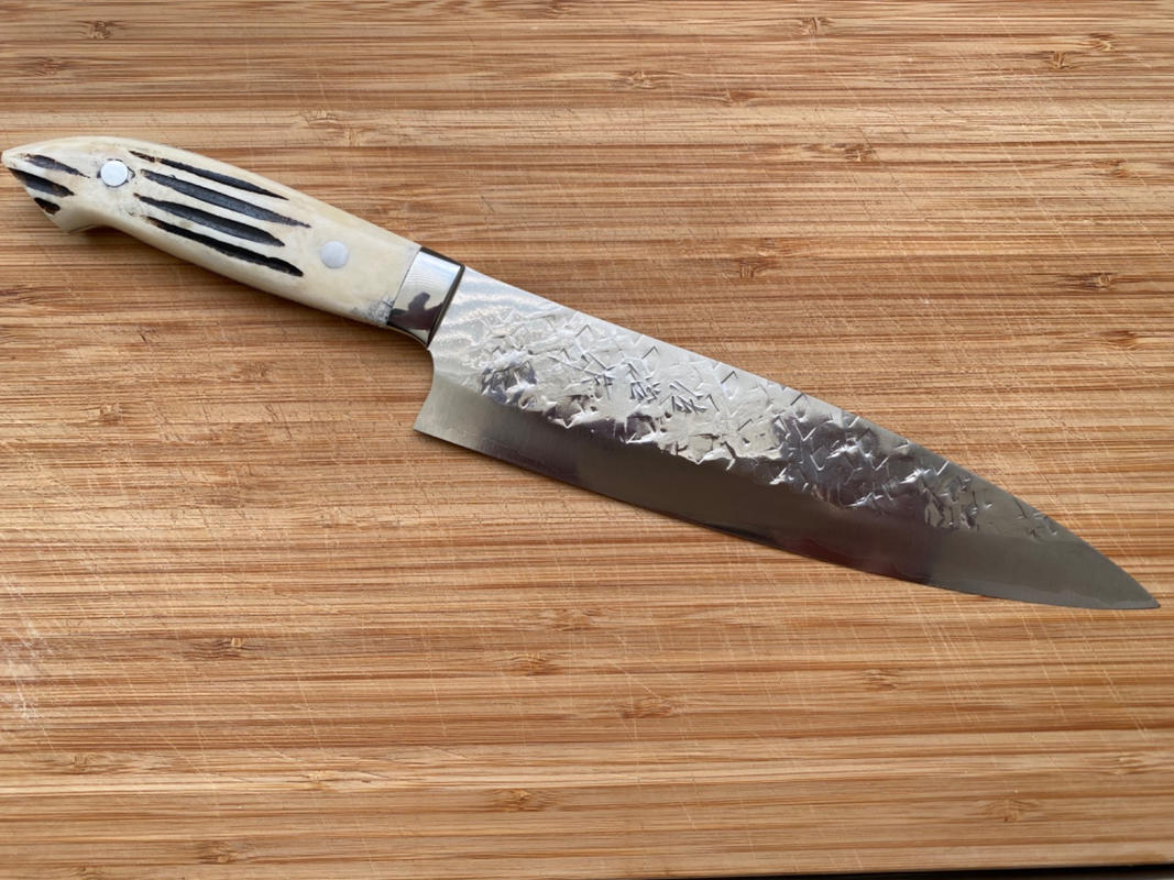 Takeshi Saji VG-10 Custom Damascus Wild Series Gyuto (180mm to 270mm, 4  sizes, Stag Bone Handle)