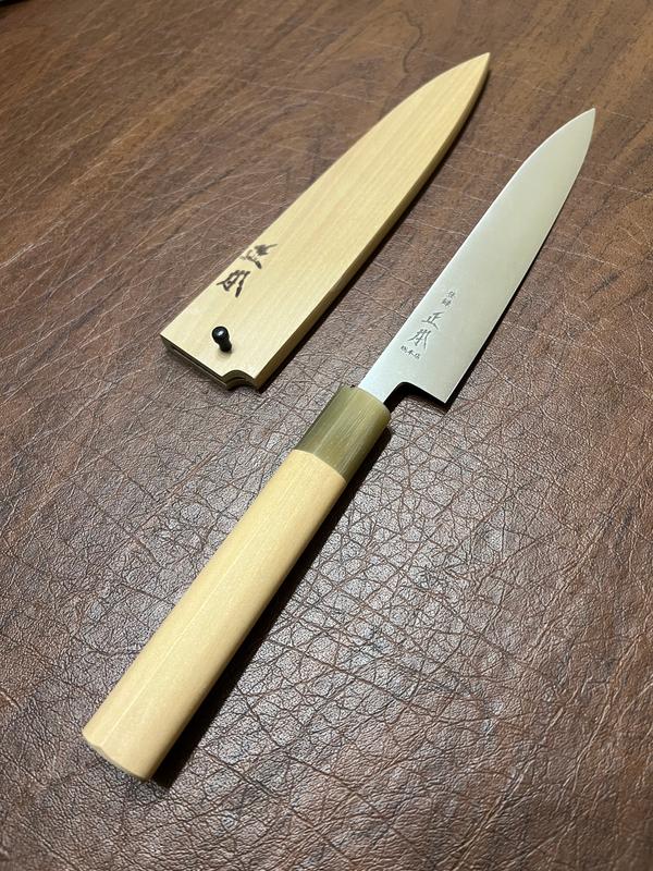Masamoto SW Swedish Stainless Steel Buffalo Tsuba Japanese Chef's Petty Knife(Utility) 165mm SW4216