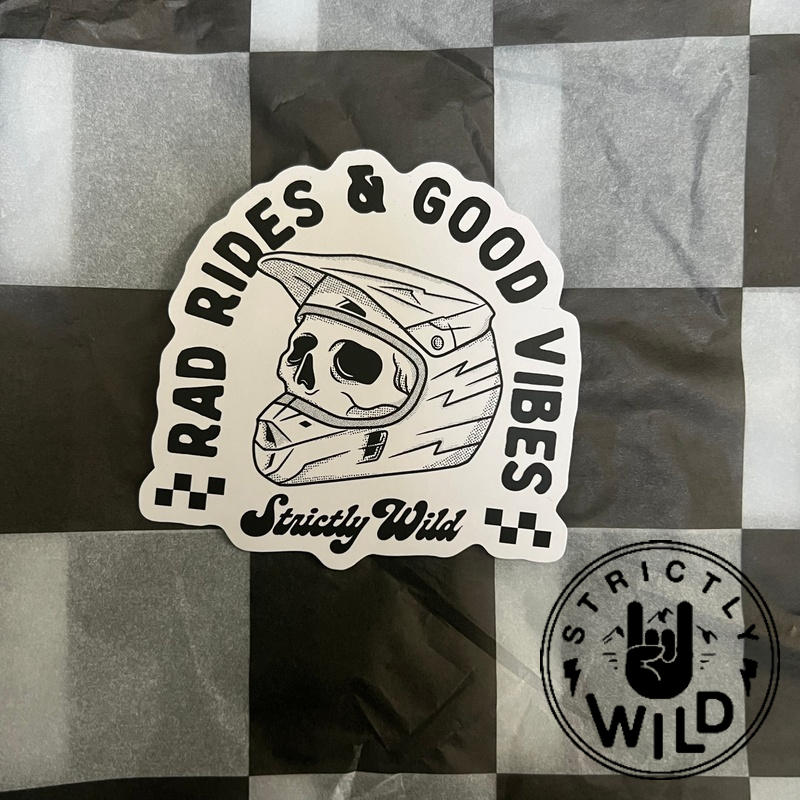 Rad Rides & Good Vibes Sticker Strictly Wild