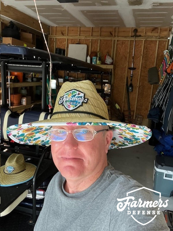 Farmers Defense Straw Hat - Garden Flower