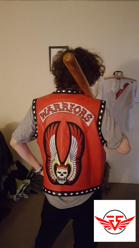 Michael Beck The Warriors Maroon Leather Vest