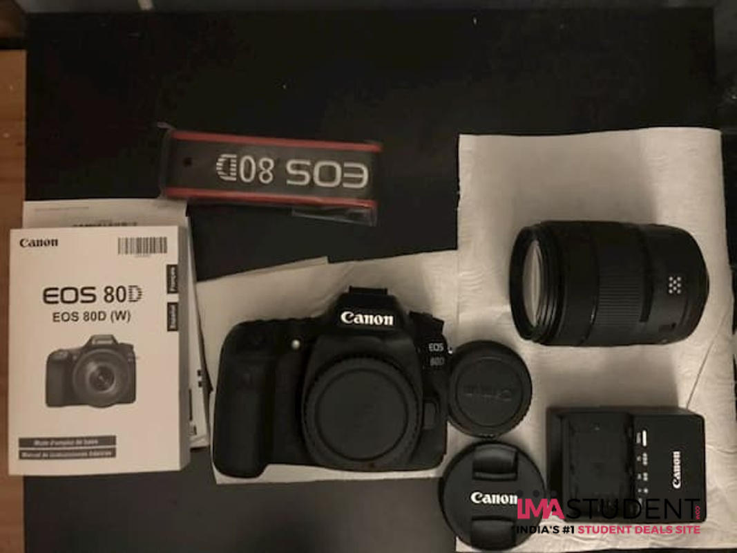 Canon EOS 80D(W) セット Canon EOS 80D DSLR Camera with 18-55mm and 55-250mm Lenses Kit