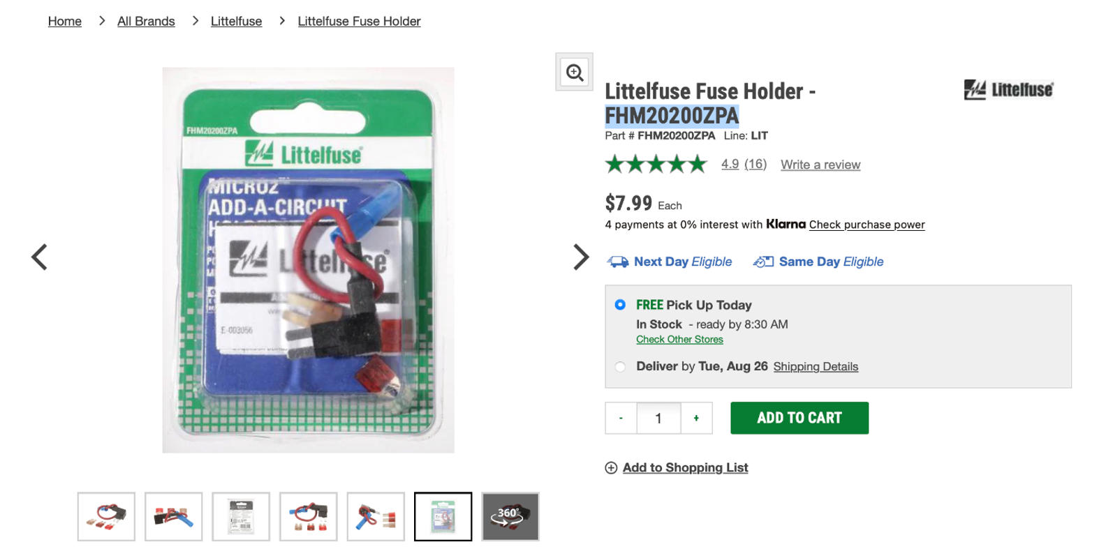 HT-1096 Radar Detector HardWire, 2A In-line Fuse, RJ-11, 8'