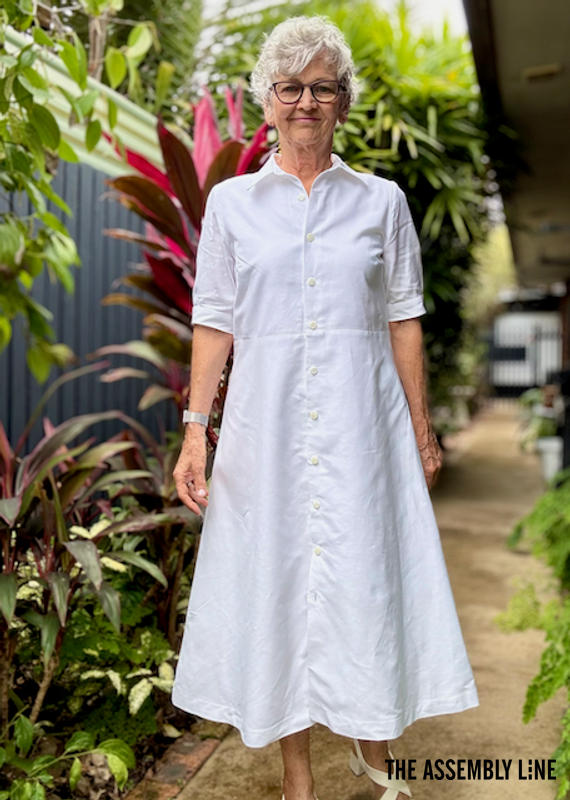 white a line shirt dress SEWING PATTERN– The Assembly shop front design and A Gifts for Holi Elegant Royal Blue Silk Size:40D