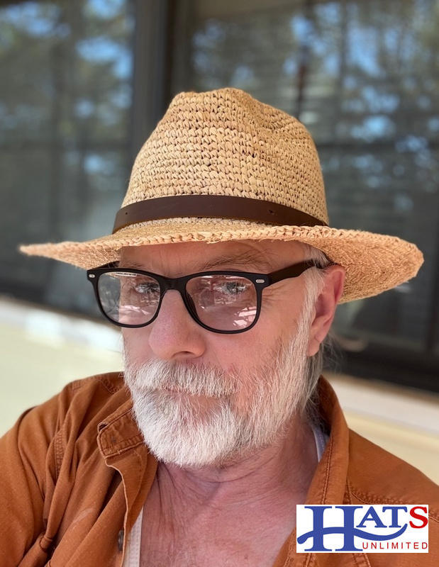 Raffia Fedora with Leather Band | Saint Martin – Hats Unlimited